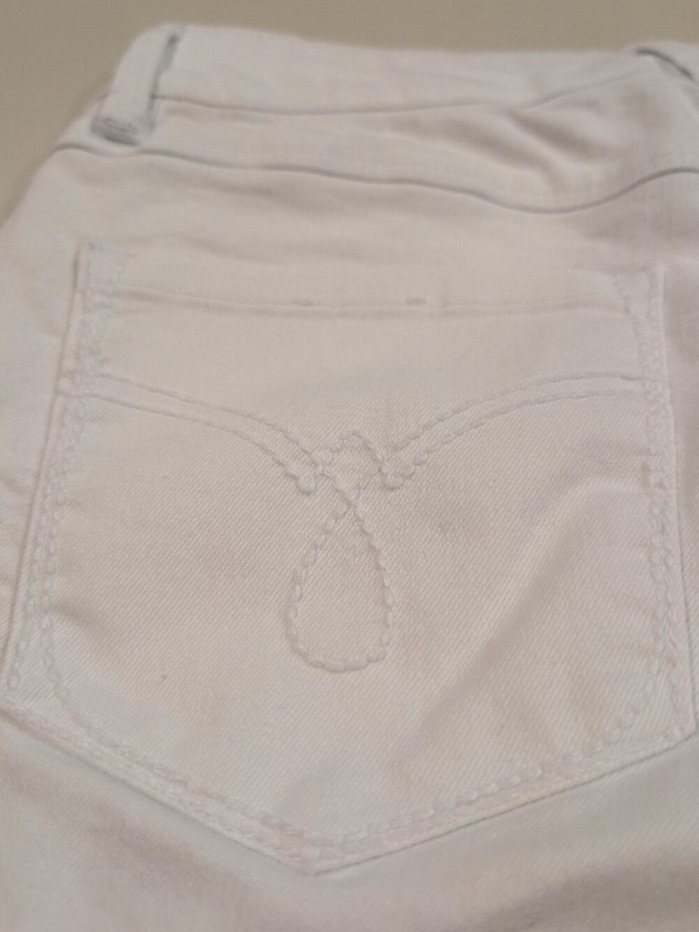 d.jeans Pants Women's Sz 10 White Straight Leg Chino Solid Pocketed - Picture 7 of 9